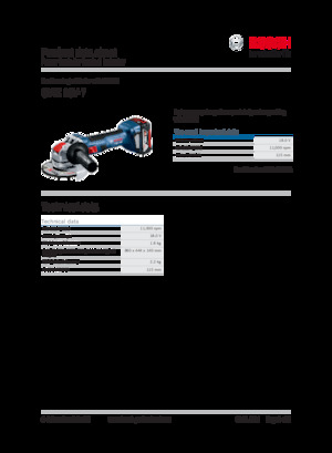 Haakse slijpmachines Bosch GWX 18V-7