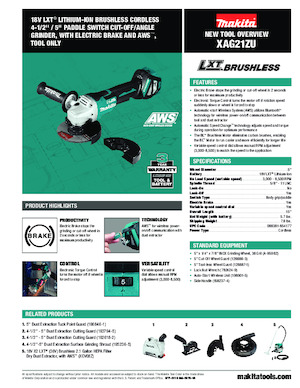 Haakse slijpmachines Makita XAG21ZU 