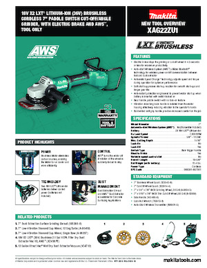 Haakse slijpmachines Makita XAG22ZU1