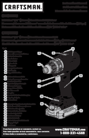 Accu Boor & Schroefmachines Craftsman CMCD726B