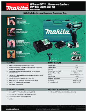 Accu Boor & Schroefmachines Makita FD06R1 