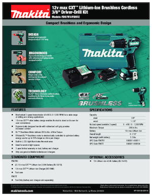 Accu Boor & Schroefmachines Makita FD07R1