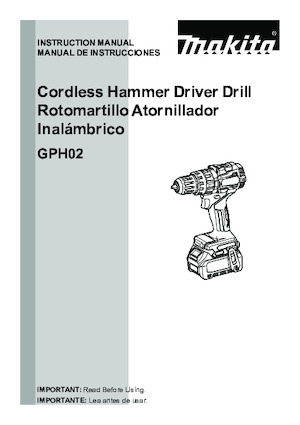 Accu Boor & Schroefmachines Makita GPH02Z