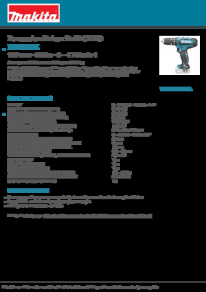 Accu Boor & Schroefmachines Makita HP331DZ