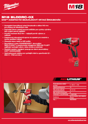 Accu Boor & Schroefmachines Milwaukee M18 BLDDRC-0X