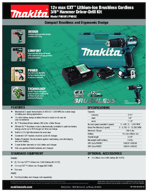 Accu Boor & Schroefmachines Makita PH05Z