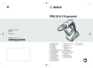 Accu Boor & Schroefmachines Bosch PSB 18 LI-2 Ergonomic