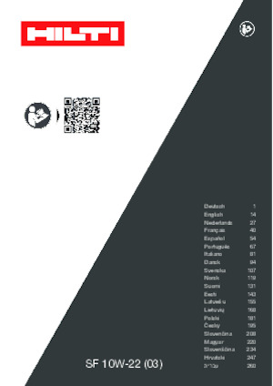 Accu Boor & Schroefmachines Hilti SF 10W-22