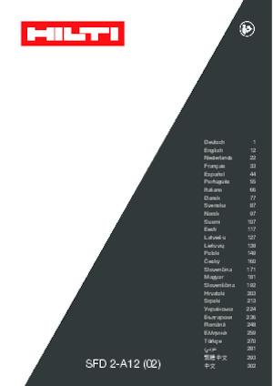 Accu Boor & Schroefmachines Hilti SFD 2-A12