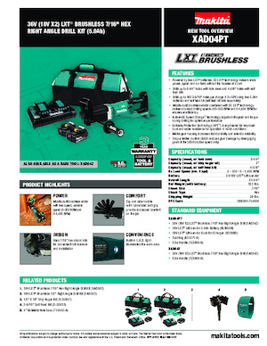 Accu Boor & Schroefmachines Makita XAD04PT