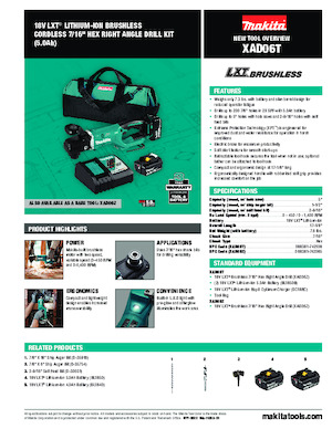 Accu Boor & Schroefmachines Makita XAD06T
