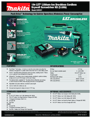 Accu Boor & Schroefmachines Makita XSF03T