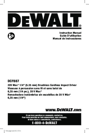 Accu-slagschroevendraaiers en -sleutels DEWALT DCF887D2