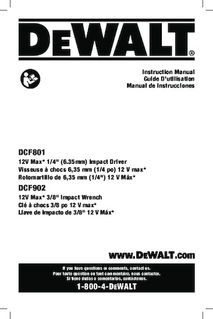 Accu-slagschroevendraaiers en -sleutels DEWALT DCF902B