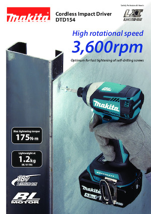 Accu-slagschroevendraaiers en -sleutels Makita DTD154