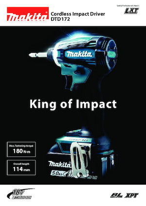 Accu-slagschroevendraaiers en -sleutels Makita DTD172