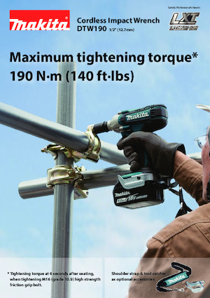 Accu-slagschroevendraaiers en -sleutels Makita DTW190