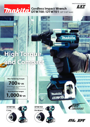 Accu-slagschroevendraaiers en -sleutels Makita DTW700 