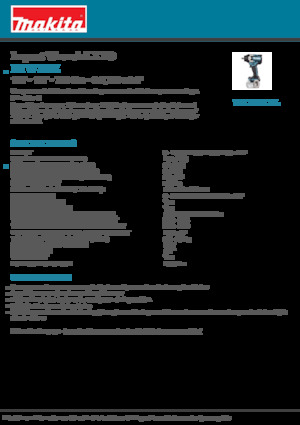 Accu-slagschroevendraaiers en -sleutels Makita DTW701Z