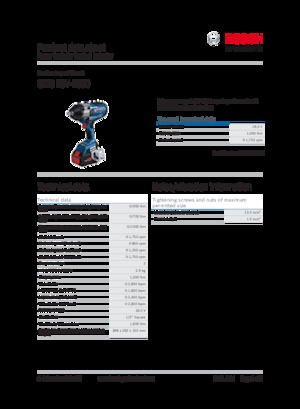 Accu-slagschroevendraaiers en -sleutels Bosch GDS 18V-1000