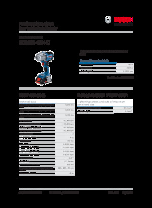 Accu-slagschroevendraaiers en -sleutels Bosch GDS 18V-450 HC
