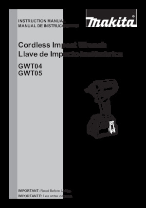 Accu-slagschroevendraaiers en -sleutels Makita GWT04D