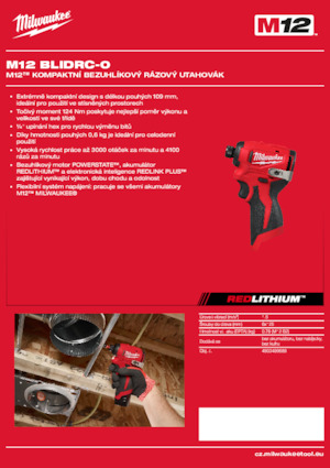 Accu-slagschroevendraaiers en -sleutels Milwaukee M12 BLIDRC-0