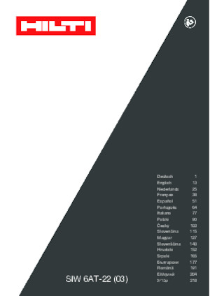 Accu-slagschroevendraaiers en -sleutels Hilti SIW 6AT-22