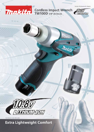Accu-slagschroevendraaiers en -sleutels Makita TW100D