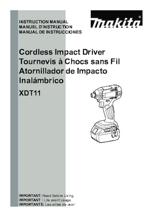 Accu-slagschroevendraaiers en -sleutels Makita XDT11Z
