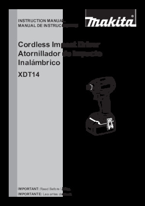Accu-slagschroevendraaiers en -sleutels Makita XDT14Z