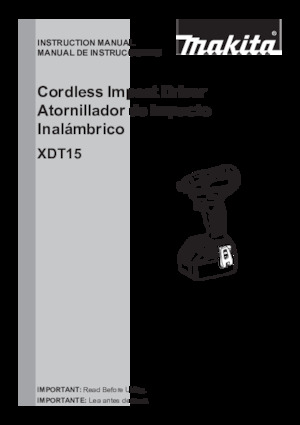 Accu-slagschroevendraaiers en -sleutels Makita XDT15RB