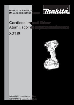 Accu-slagschroevendraaiers en -sleutels Makita XDT19Z