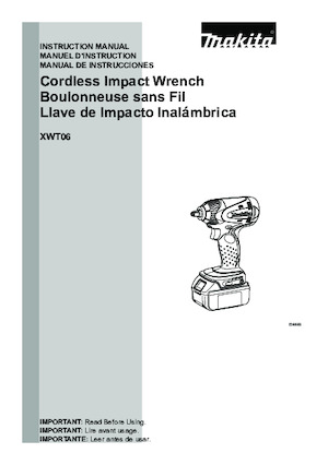 Accu-slagschroevendraaiers en -sleutels Makita XWT06