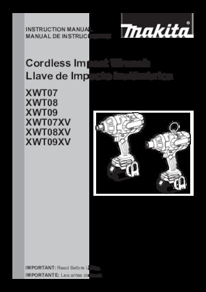 Accu-slagschroevendraaiers en -sleutels Makita XWT09Z