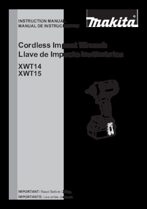 Accu-slagschroevendraaiers en -sleutels Makita XWT15T