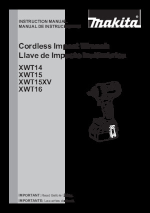 Accu-slagschroevendraaiers en -sleutels Makita XWT16Z