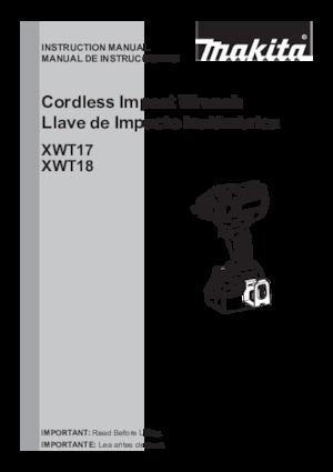 Accu-slagschroevendraaiers en -sleutels Makita XWT17T