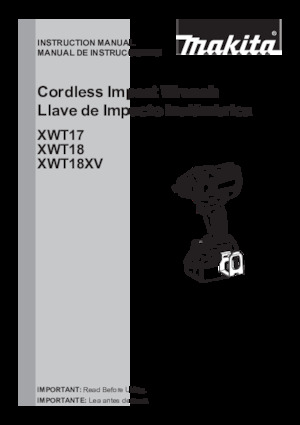 Accu-slagschroevendraaiers en -sleutels Makita XWT18XVZ