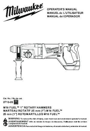 SDS-draaihamers Milwaukee 2713-20
