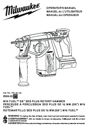 SDS-draaihamers Milwaukee 2908-20