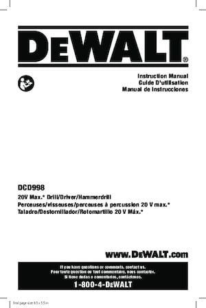 SDS-draaihamers DEWALT DCD998W1