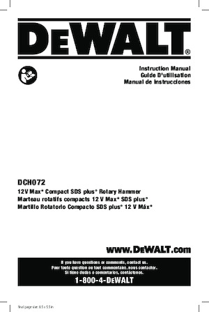 SDS-draaihamers DEWALT DCH072B