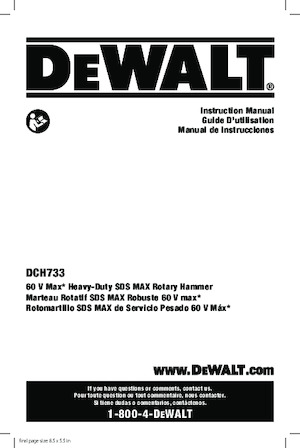SDS-draaihamers DEWALT DCH733B