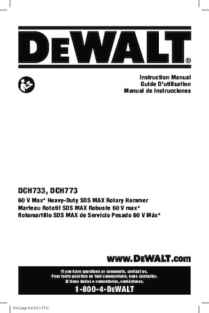 SDS-draaihamers DEWALT DCH773Y2