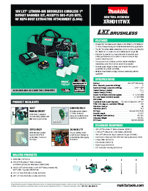 SDS-draaihamers Makita XRH011TWX 