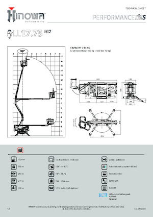 Knikarmhoogwerkers op rupsbanden Hinowa Lightlift 17.75 Performance IIIS MK3