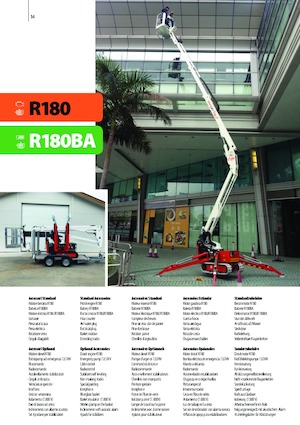 Knikarmhoogwerkers op rupsbanden Easy Lift R180