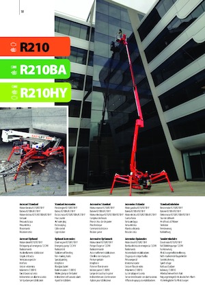 Knikarmhoogwerkers op rupsbanden Easy Lift R210BA
