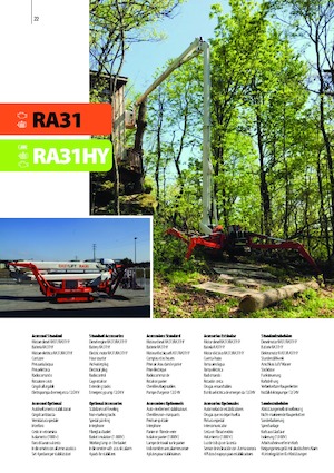 Knikarmhoogwerkers op rupsbanden Easy Lift RA31HY